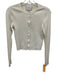 Reformation Size S Cream White Cotton Blend Ribbed Knit Button Front Sweater Cream White / S