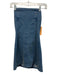 Free People Size 4 Medium Wash Cotton Blend Denim Strapless Paneled Dress Medium Wash / 4