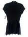 Norma Kamali Size S/36 Black Polyester Blend Cap Sleeve Mock Neck Bodysuit Dress Black / S/36