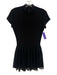 Norma Kamali Size S/36 Black Polyester Blend Cap Sleeve Mock Neck Bodysuit Dress Black / S/36
