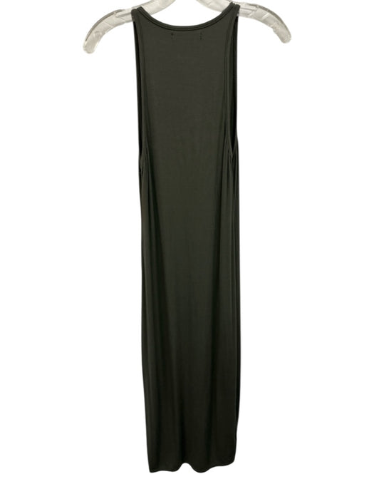 Joah Brown Size S/M Dark Green Rayon Blend Ribbed Sleeveless Tie Detail Dress Dark Green / S/M