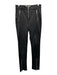 Camila Coelho Size XS Black Leather Zip Pockets Zip Fly Zip Ankle Slim Pants Black / XS