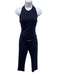 Lovers and Friends Size S Navy Blue Viscose Blend Halter Neck Open Back Jumpsuit Navy Blue / S