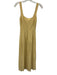 Staud Size S Yellow Viscose Blend Sleeveless Ribbed Detail Square Neck Dress Yellow / S