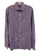 Miller Brothers Size M Purple & White Cotton Gingham Button Up Long Sleeve Shirt Purple & White / M