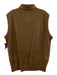 Peter Millar Size M Brown Cotton Solid Vest Quarter Zip Men's Jacket Brown / M