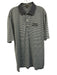 Peter Millar Size M Gray & White Synthetic Striped Polo Athleisure Short Sleeve Gray & White / M