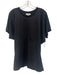 COS Size Large Black Short Sleeve Ribbed Paneled Top Black / Large