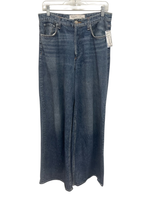 Rag & Bone Size 28 Medium Wash Cotton Blend High Rise Jean Print Pants Medium Wash / 28