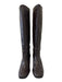 COS Shoe Size 38.5 Burgundy Brown Leather Upper Square Toe Block Heel Boots Burgundy Brown / 38.5