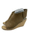 Celine Shoe Size 39 Taupe Gray Leather Suede Raffia Open Toe Velcro Espadrille Taupe Gray / 39