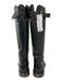 Marni Black Leather Upper Gold hardware Buckle Round Toe Boots Black