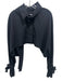COS Size One Size Black Tencel Long Sleeve Button Front Cropped Jacket Black / One Size
