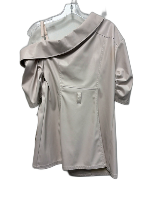 Cinq a Sept Size 6 Ivory White Polyester Half Sleeve One Button Jacket Ivory White / 6