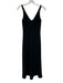 Jones New York Size 4 Black Polyester Sleeveless V Neck Rhinestone Midi Dress Black / 4
