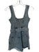 Show Me Your Mumu Size S Light Wash Sleeveless Distressed denim Gems Belt Romper Light Wash / S