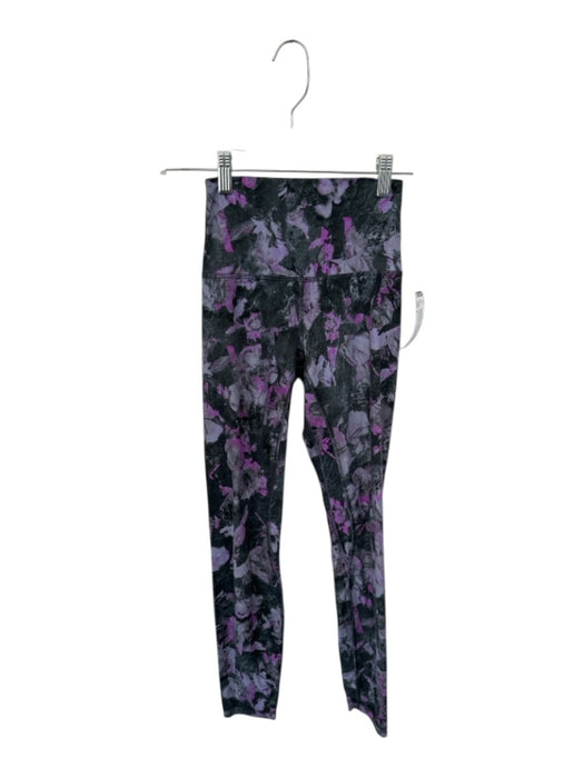 Lululemon Size 2 Gray & Purple Nylon Blend Interior Pocket Athletic Leggings Gray & Purple / 2