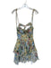 For Love & Lemons Size M Yellow & Multi Polyester Strapless Underwire Romper Yellow & Multi / M
