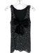 Saylor Size XS Black Polyester Blend Sequin & Beaded High Neck Bow Mini Dress Black / XS
