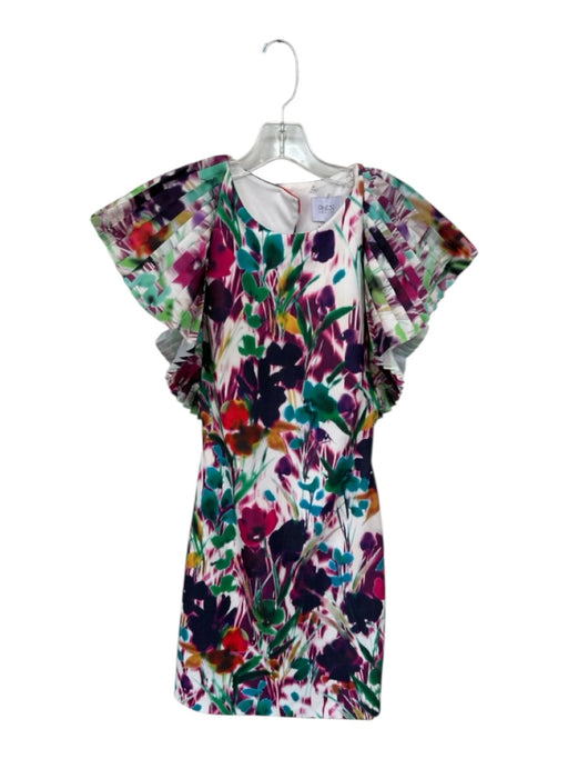 One33 Social Size 4 Multi Polyester Blend Pleated Detail Back Zip Dress Multi / 4