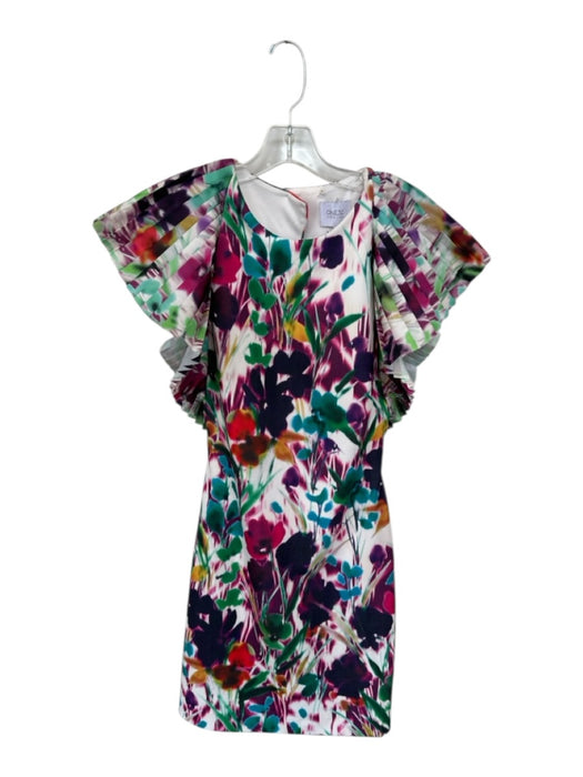 One33 Social Size 4 Multi Polyester Blend Pleated Detail Back Zip Dress Multi / 4