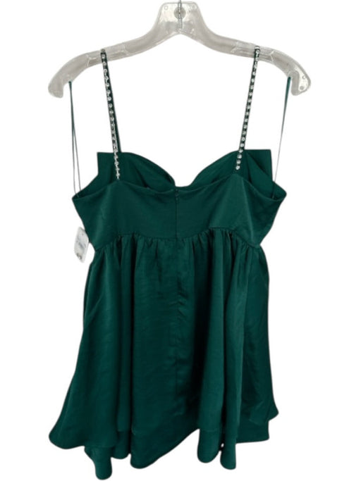 Altar'd State Size S Hunter Green Bow Spaghetti Strap Diamonds Mini Dress Hunter Green / S