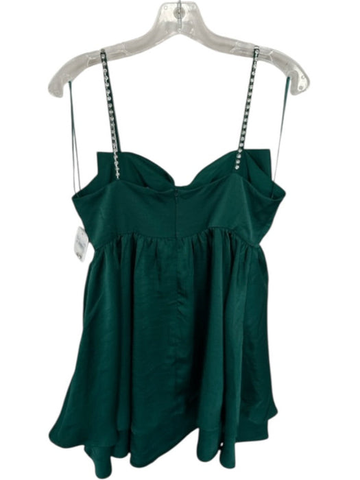Altar'd State Size S Hunter Green Bow Spaghetti Strap Diamonds Mini Dress Hunter Green / S