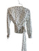 Boden Size 6 White & Black Cotton V Neck Long Sleeve Wrap Polka Dot Top White & Black / 6