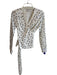 Boden Size 6 White & Black Cotton V Neck Long Sleeve Wrap Polka Dot Top White & Black / 6
