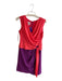 Maggy Boutique Size 6 Coral & Purple Polyester V Neck Sleeveless Dress Coral & Purple / 6