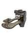 Donald J Pliner Shoe Size 8 Gray Leather Reptile Embossed Open Toe Shoes Gray / 8