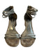Donald J Pliner Shoe Size 8 Gray Leather Reptile Embossed Open Toe Shoes Gray / 8