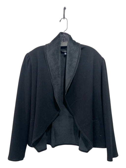 Drew Size M Black Polyester & Cotton Fleece Lining Puff Shoulder Cardigan Black / M