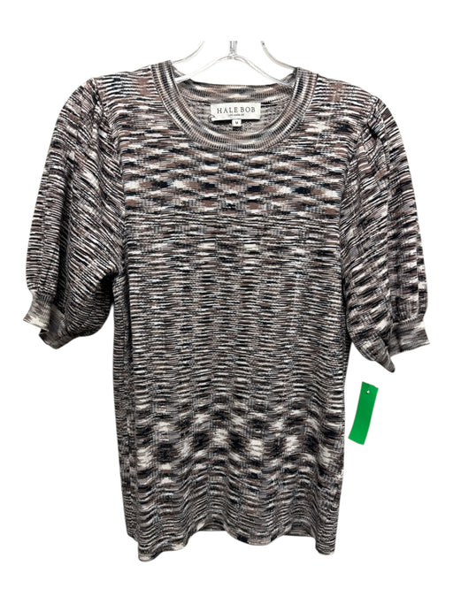 Hale Bob Size M Brown, Black, Cream Viscose Elastic Waist Space Dye Pant Set Brown, Black, Cream / M