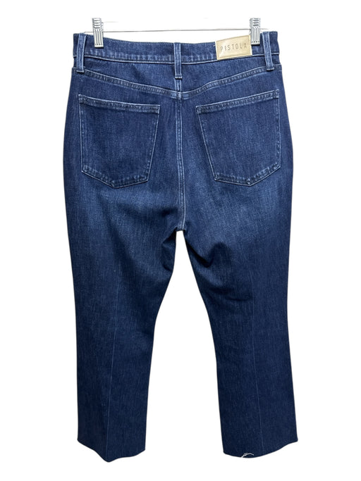 Pistola Size 30 Medium Wash Cotton Blend Whiskering Mid Rise Kick Flare Jeans Medium Wash / 30