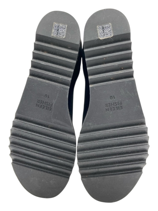 Eileen Fisher Shoe Size 10 Black Leather Upper Wedge Chelsea Booties Black / 10