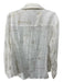 Finley Size M White & Gold Viscose & Polyester Long Sleeve Button Up Collar Top White & Gold / M
