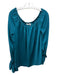 Ramy Brook Size M Blue Green Polyester Long Sleeve Stretch neckline Top Blue Green / M