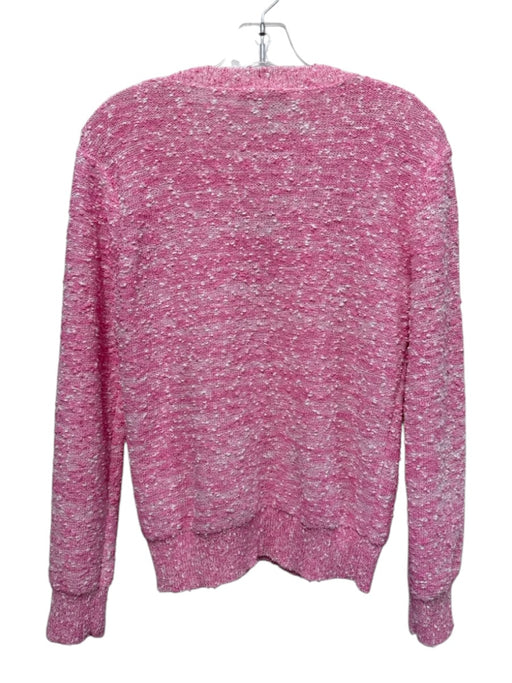 Frame Size M Pink & White Polyester Long Sleeve Textured Sweater Pink & White / M
