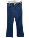 Frame Size 2 Dark Wash Cotton Denim Zip & Button High Rise Straight Jeans Dark Wash / 2