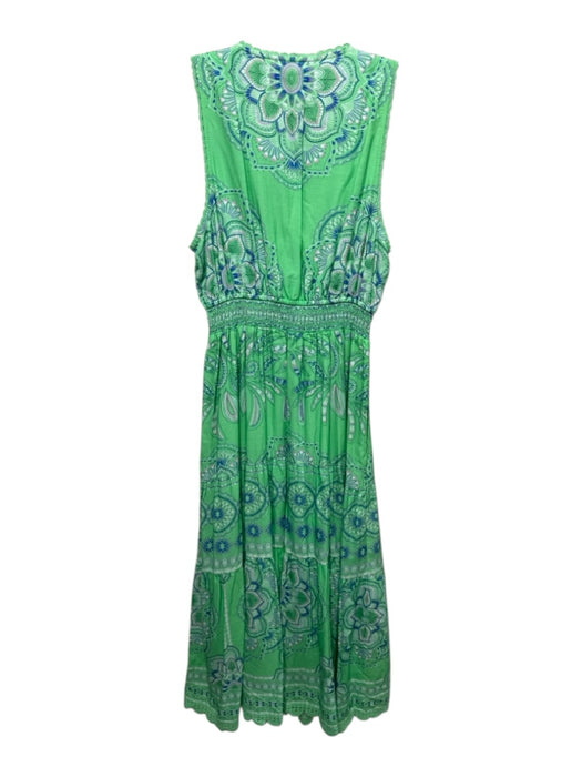 Hale Bob Size M Green, Blue, Multi Lyocell Abstract Floral Sleeveless Dress Green, Blue, Multi / M