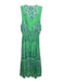 Hale Bob Size M Green, Blue, Multi Lyocell Abstract Floral Sleeveless Dress Green, Blue, Multi / M