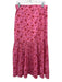 Perry Walker Size 3 Pink, Purple, Orange Cotton Abstract Floral Side Zip Skirt Pink, Purple, Orange / 3