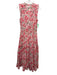 Anna Kate Size M Pink, Green, Multi Cotton Abstract Floral Sleeveless Dress Pink, Green, Multi / M