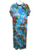 Marie Oliver Size S Blue, Purple, Multi Rayon & Silk Watercolor Print Dress Blue, Purple, Multi / S
