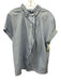 Finley Size S Blue & White Cotton Striped Button Up Cap Sleeve Top Blue & White / S