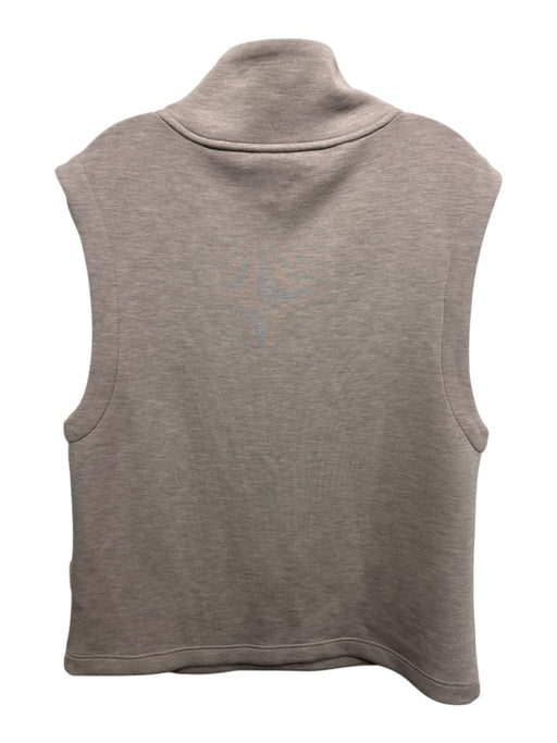 Varley Size S Brown Viscose Quarter Zip Sleeveless Top Brown / S