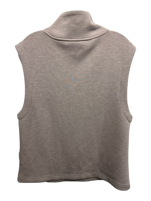Varley Size S Brown Viscose Quarter Zip Sleeveless Top Brown / S