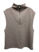 Varley Size S Brown Viscose Quarter Zip Sleeveless Top Brown / S