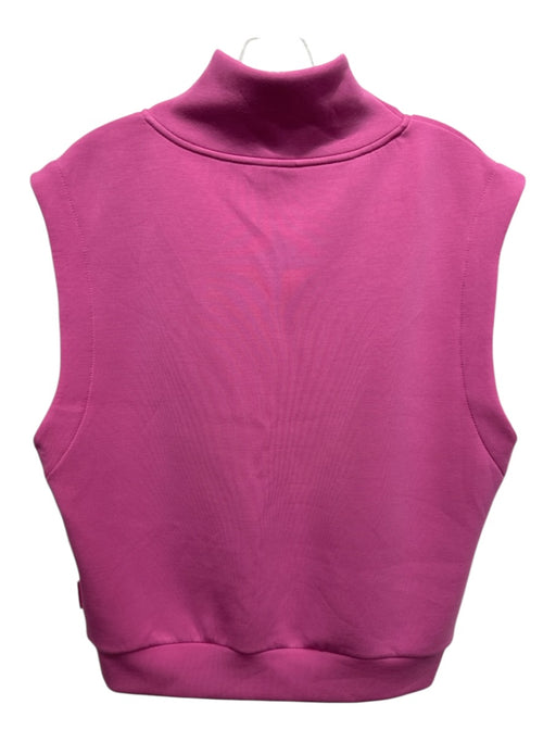 Varley Size S Pink Viscose Quarter Zip Sleeveless Top Pink / S